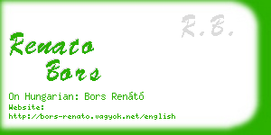 renato bors business card